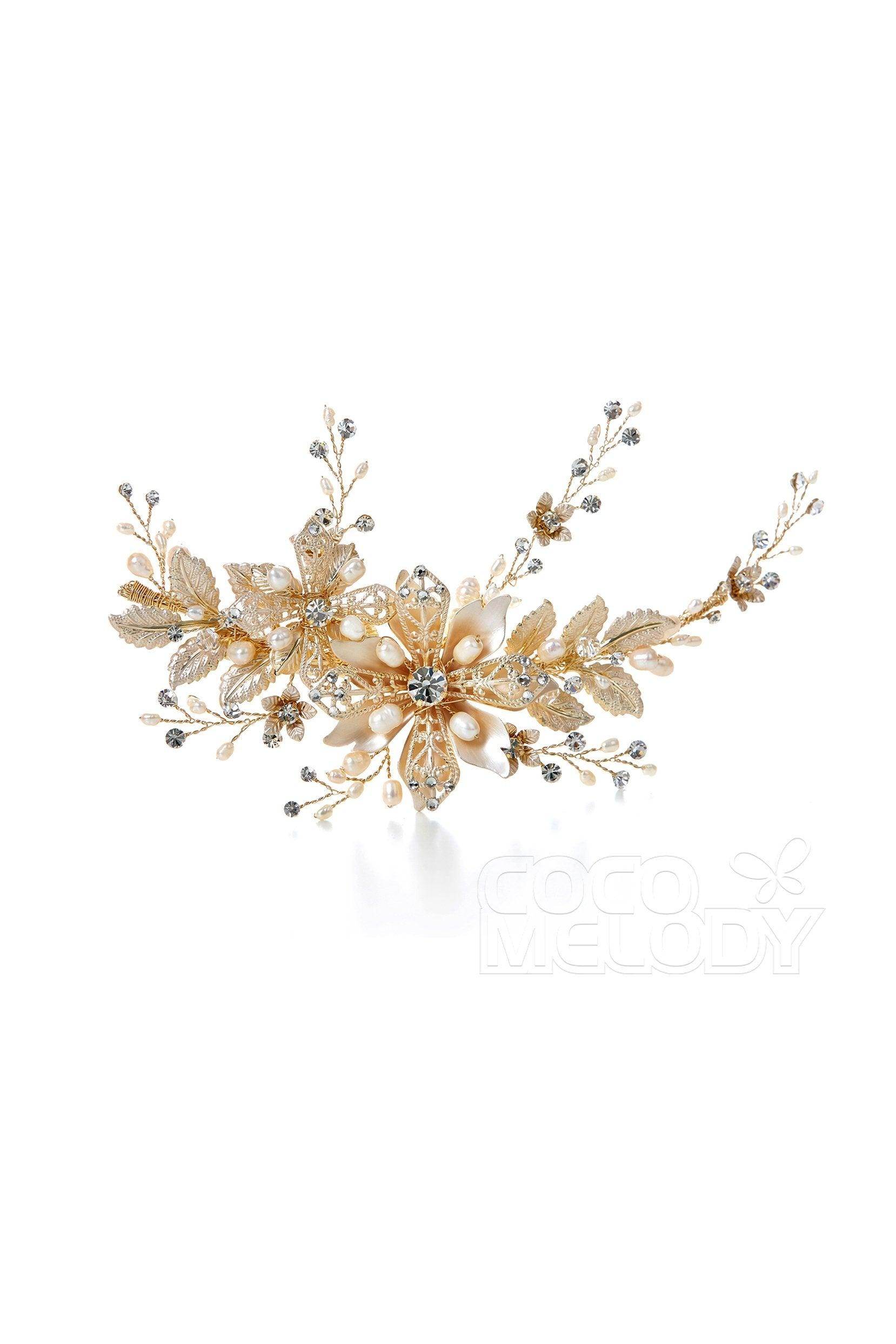 Luxurious Alloy Hairpins with Imitation Pearl AH17041 - COCOMELODY